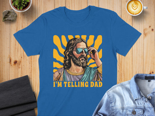 Jen Peete Designs Christian Clothing I'm Telling Dad Religious Funny T-Shirts