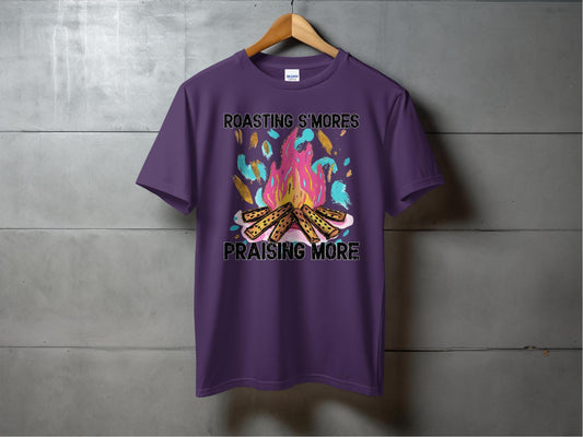 Jen Peete Designs Christian Clothing "Roasting S'mores Praising More" Graphic T-Shirts