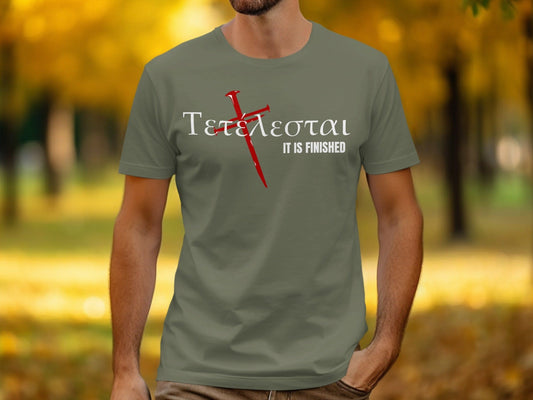 Jen Peete Designs Christian Clothing Tetelestai "It Is Finished" T-Shirts
