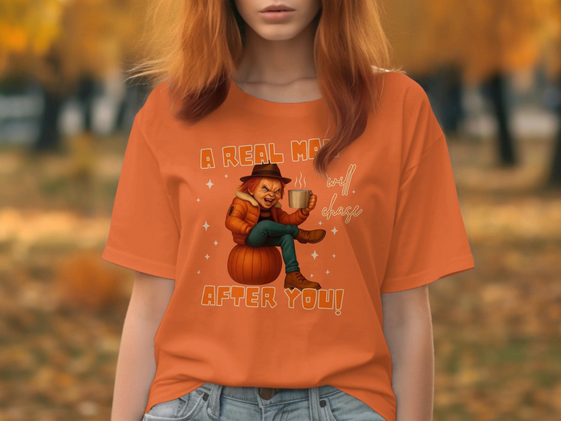 Jen Peete Designs Clothing T-shirts A Real Man Will Chase After You Child's Play Graphic T-Shirt