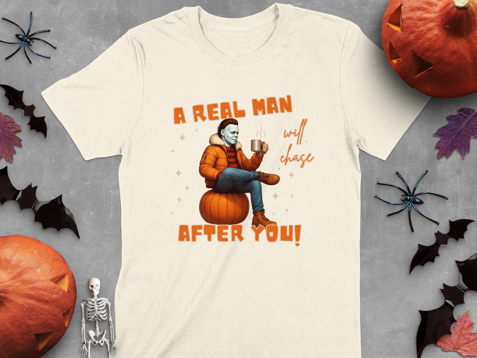 Jen Peete Designs Clothing T-shirts A Real Man Will Chase After You Michael Graphic T-Shirt