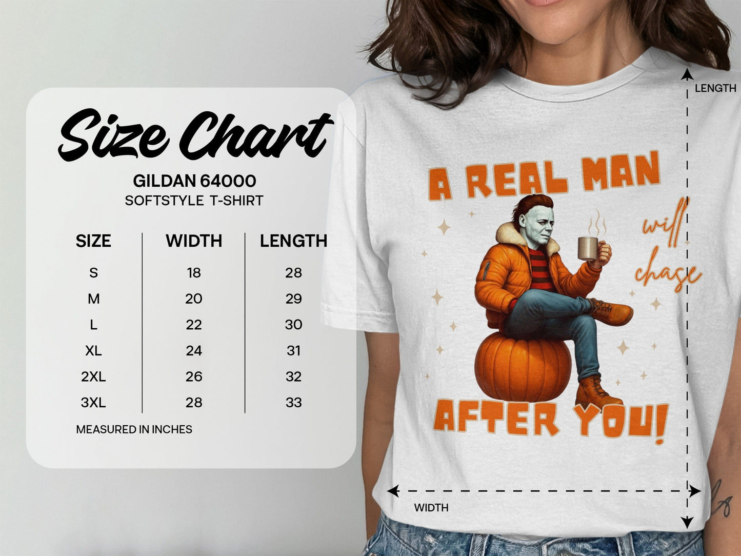 Jen Peete Designs Clothing T-shirts A Real Man Will Chase After You Michael Graphic T-Shirt