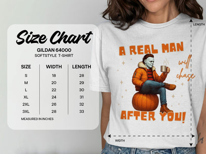 Jen Peete Designs Clothing T-shirts A Real Man Will Chase After You Michael Graphic T-Shirt