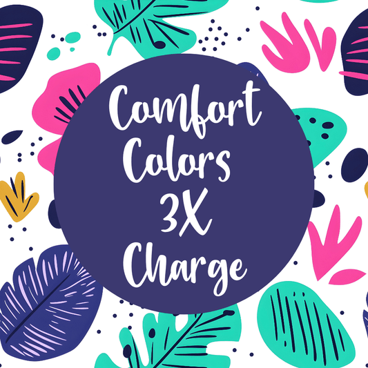 Jen Peete Designs Clothing T-shirts Add-on Comfort Colors Size 3X Up-Charge
