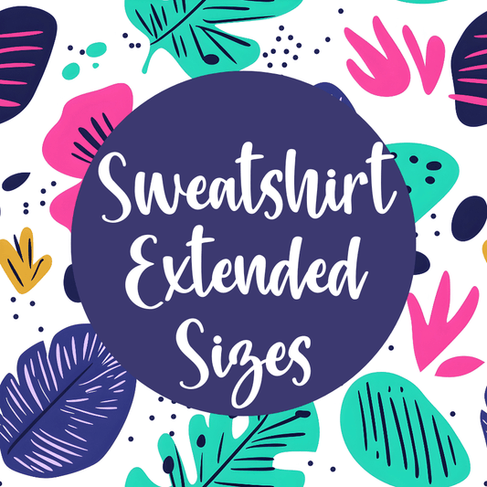 Jen Peete Designs Clothing T-shirts Add-on Sweatshirt Extended Size Upcharge