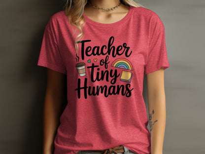 Jen Peete Designs Clothing T-shirts Adorable "Teacher Of Tiny Humans" T-Shirt