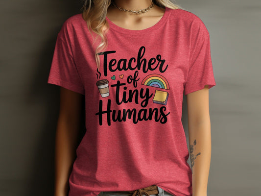 Jen Peete Designs Clothing T-shirts Adorable "Teacher Of Tiny Humans" T-Shirt