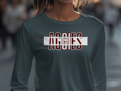 Jen Peete Designs Clothing T-shirts Aggies Distorted Style Aggies Shirts