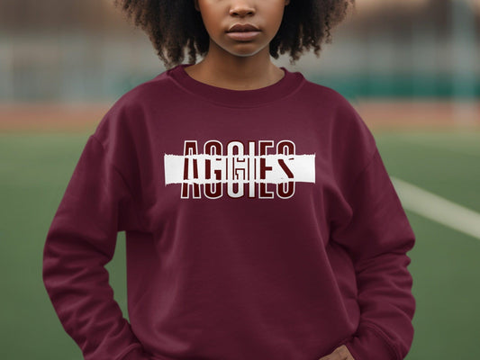 Jen Peete Designs Clothing T-shirts Aggies Distorted Style Aggies Shirts