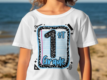 Jen Peete Designs Clothing T-shirts Back to School 1st Grade Graphic T-Shirts