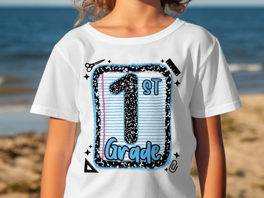 Jen Peete Designs Clothing T-shirts Back to School 1st Grade Graphic T-Shirts