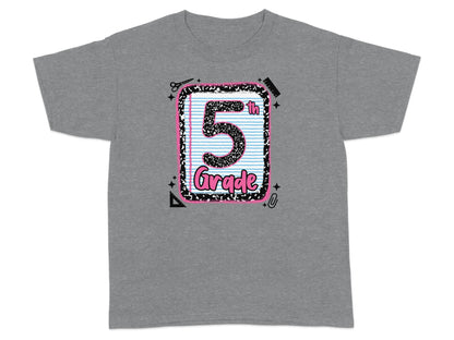 Jen Peete Designs Clothing T-shirts Back to School 5th Grade Graphic T-Shirts