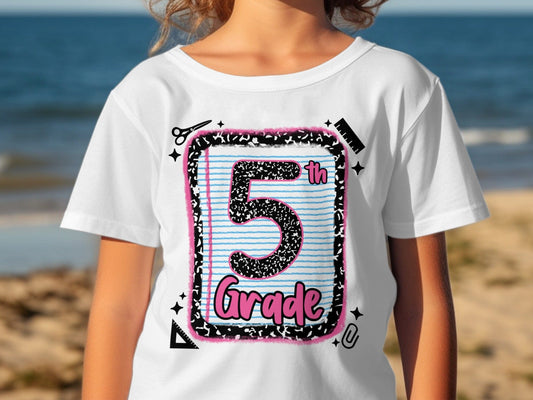 Jen Peete Designs Clothing T-shirts Back to School 5th Grade Graphic T-Shirts