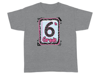 Jen Peete Designs Clothing T-shirts Back to School 6th Grade Graphic T-Shirts