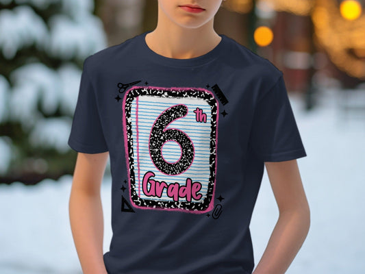 Jen Peete Designs Clothing T-shirts Back to School 6th Grade Graphic T-Shirts