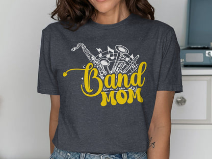 Jen Peete Designs Clothing T-shirts "Band Mom" Bold Graphic Tee | Hoodie | Sweatshirt | Long Sleeve
