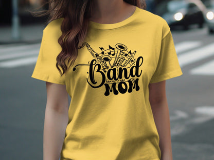 Jen Peete Designs Clothing T-shirts Band Mom Graphic Tee – Music Lover Shirt