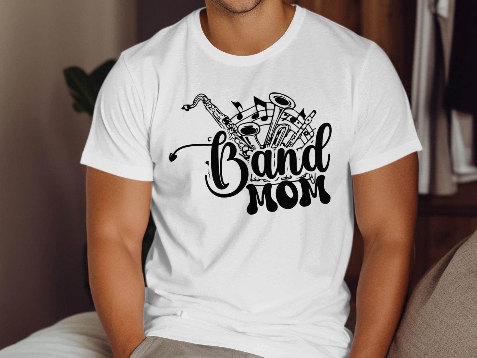 Jen Peete Designs Clothing T-shirts Band Mom Graphic Tee – Music Lover Shirt