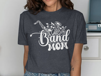 Jen Peete Designs Clothing T-shirts Band Mom Musical Notes T-Shirts