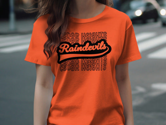 Jen Peete Designs Clothing T-shirts Cedar Heights with Raindevils Graphic T-Shirts