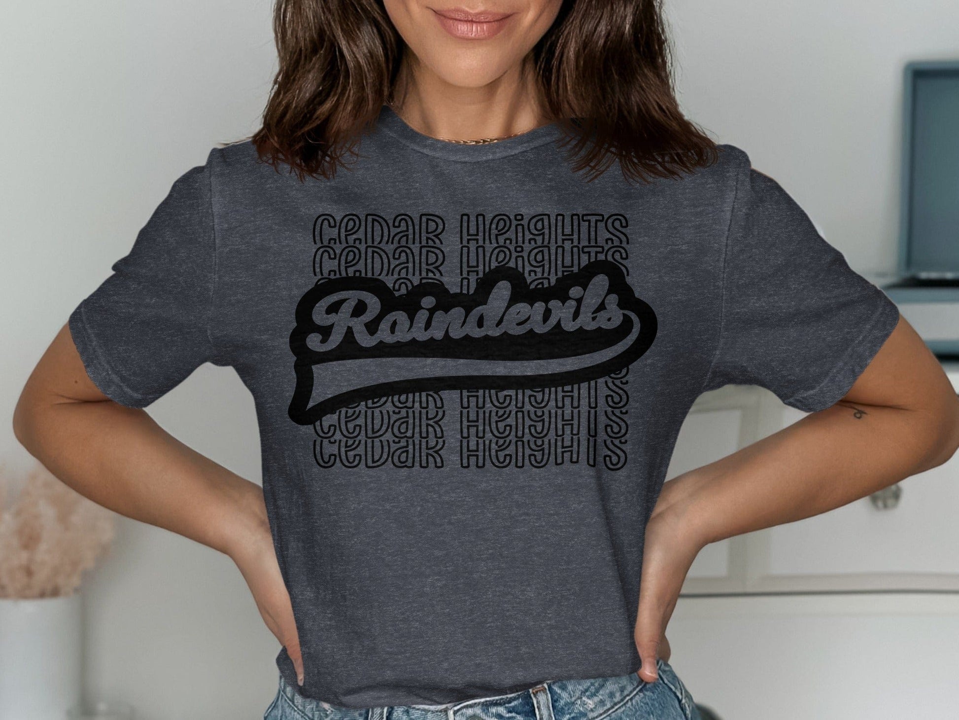 Jen Peete Designs Clothing T-shirts Cedar Heights with Raindevils Graphic T-Shirts