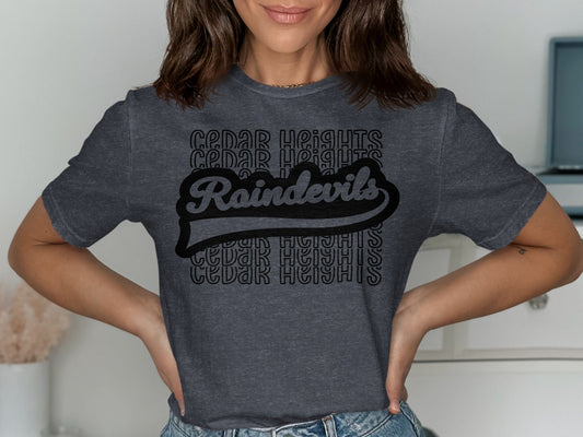 Jen Peete Designs Clothing T-shirts Cedar Heights with Raindevils Graphic T-Shirts