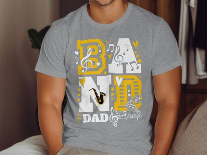 Jen Peete Designs Clothing T-shirts Customizable Band Dad T-Shirt