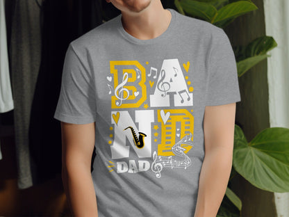 Jen Peete Designs Clothing T-shirts Customizable Band Dad T-Shirt