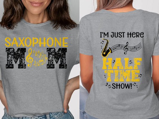 Jen Peete Designs Clothing T-shirts Customizable Band Instrument Mom Graphic T-Shirt