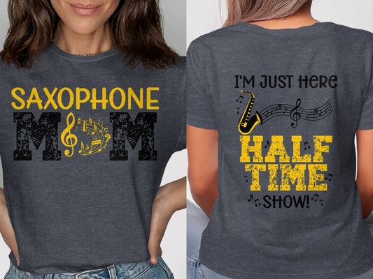 Jen Peete Designs Clothing T-shirts Customizable Band Instrument Mom Graphic T-Shirt