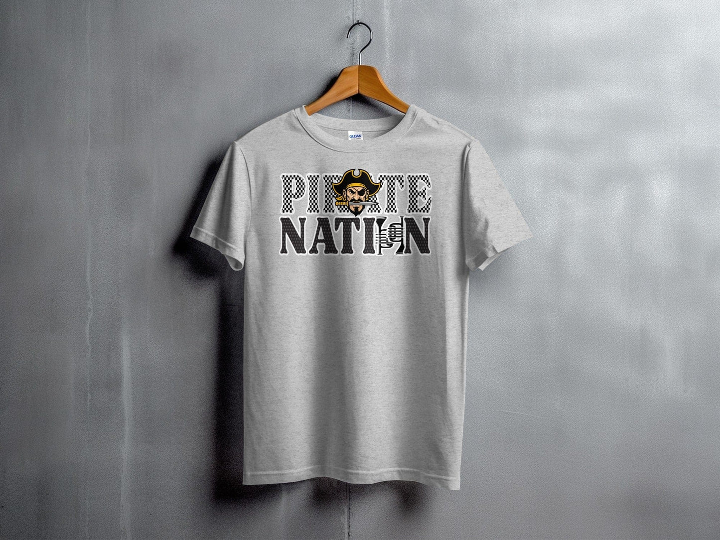 Jen Peete Designs Clothing T-shirts Customizable Pirate Nation Band Graphic T-Shirt