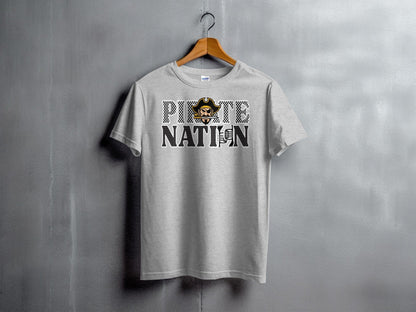 Jen Peete Designs Clothing T-shirts Customizable Pirate Nation Band Graphic T-Shirt