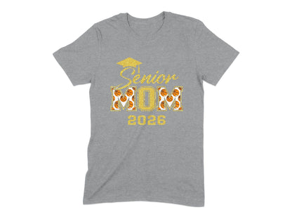 Jen Peete Designs Clothing T-shirts Customizable Senior Mom 2026 Basketball Graphic Tee