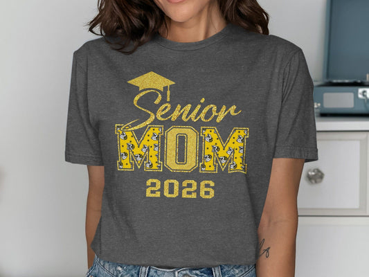 Jen Peete Designs Clothing T-shirts Customizable Senior Mom 2026 Drill Team Graphic T-Shirt