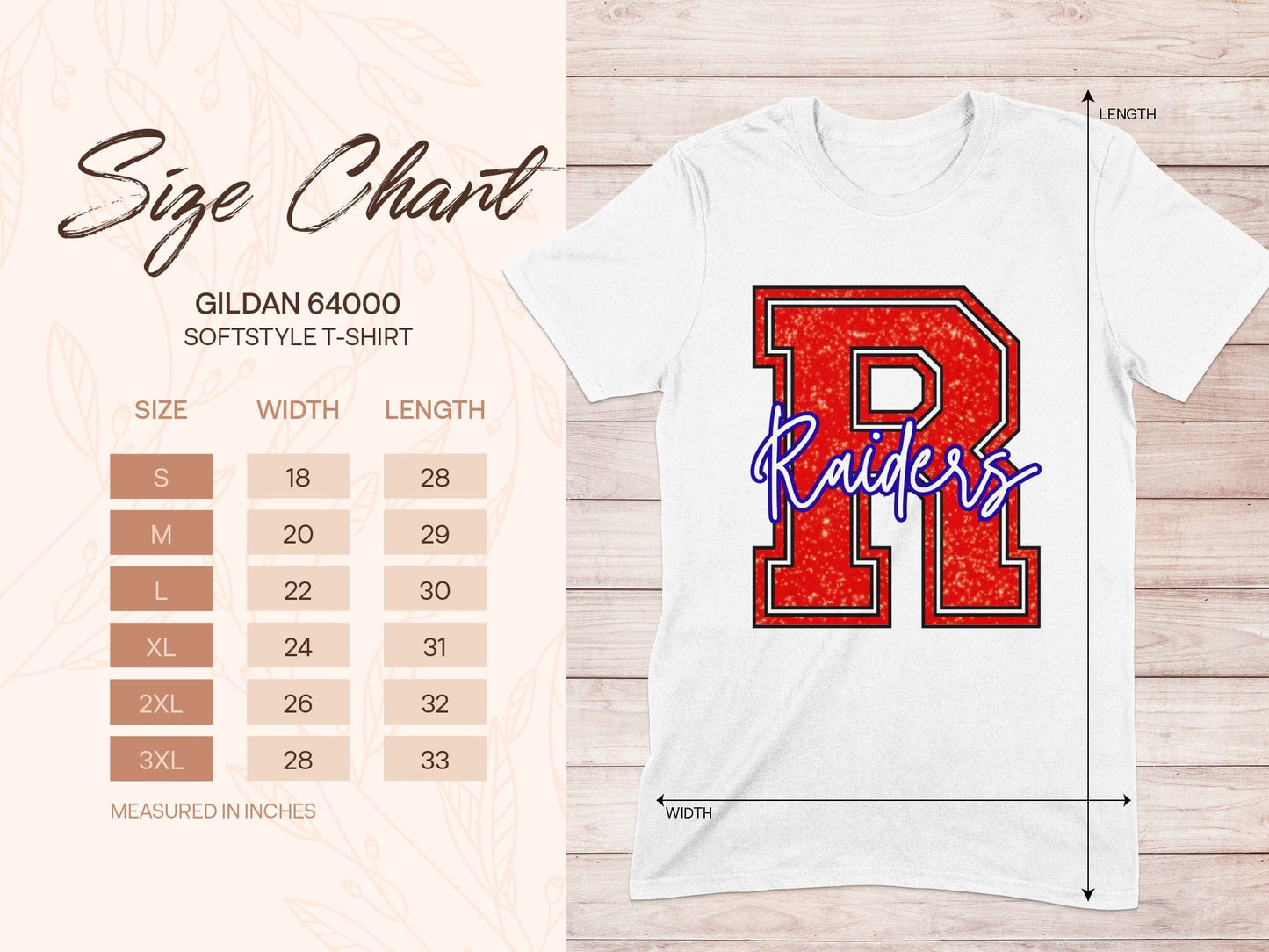 Jen Peete Designs Clothing T-shirts Glitter Raiders Mascot Spirit T-Shirt