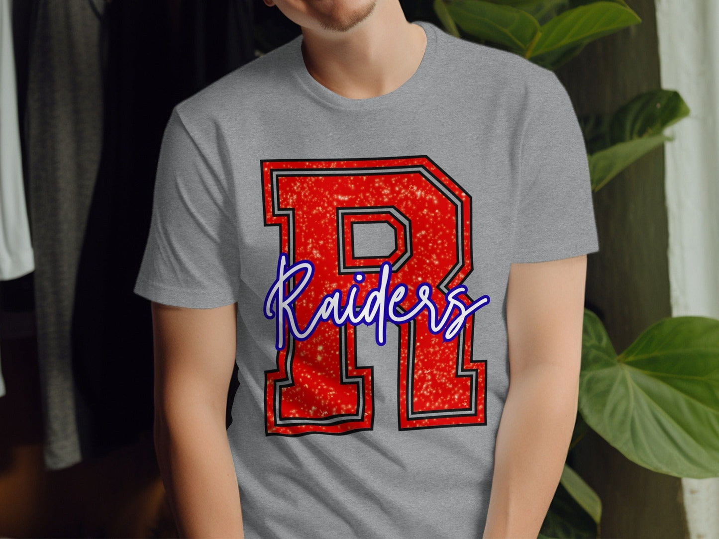 Jen Peete Designs Clothing T-shirts Glitter Raiders Mascot Spirit T-Shirt