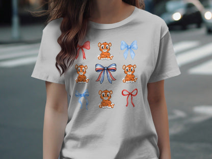 Jen Peete Designs Clothing T-shirts Harmony School Tiger Mascot Croquette T-Shirt