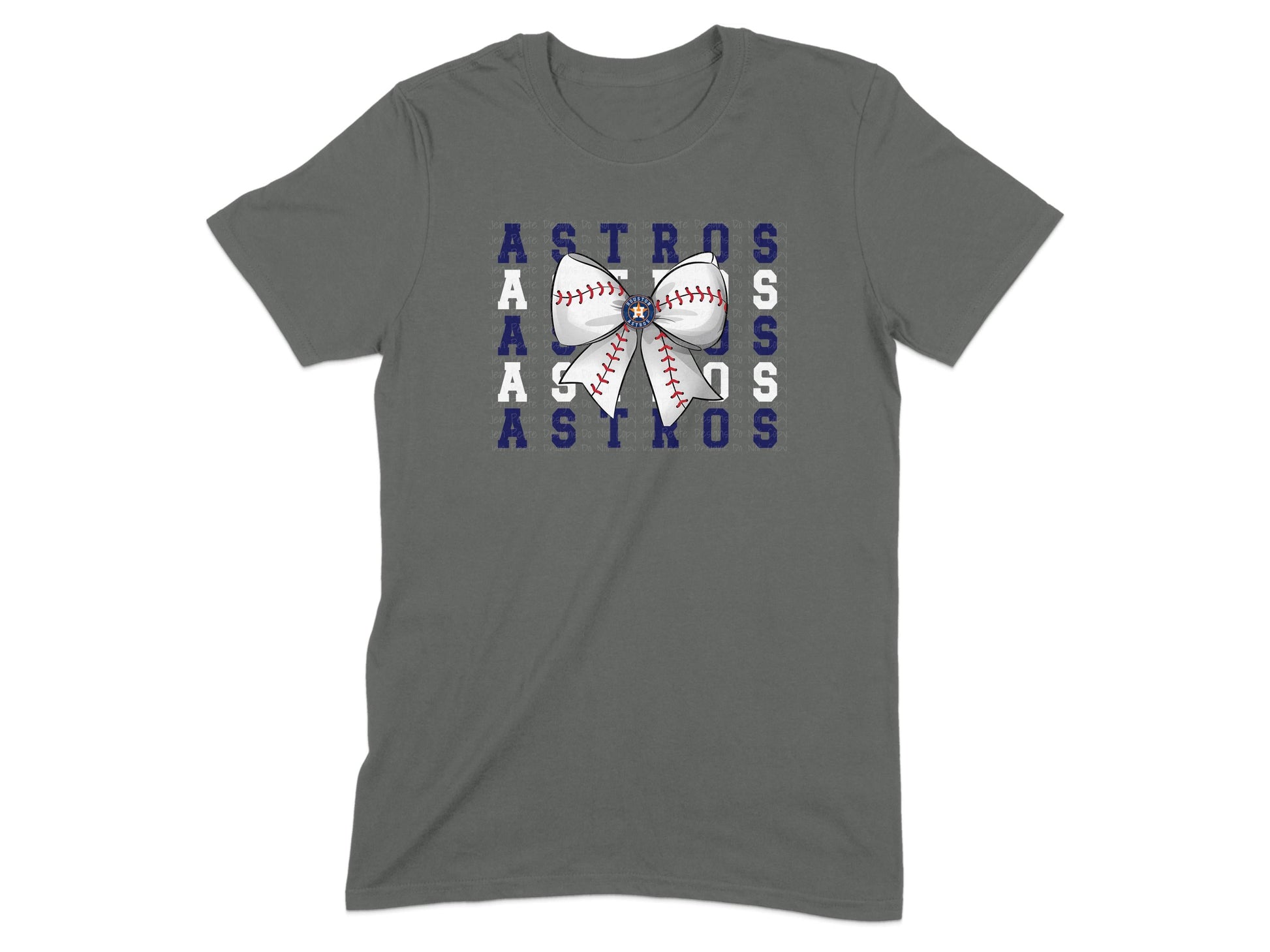JPD Clothing T-shirts Houston Astros Baseball Bow Sports Fan Design T-Shirt