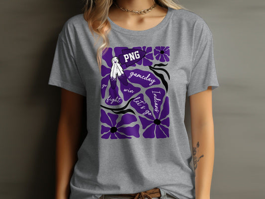 Jen Peete Designs Clothing T-shirts Indians Gameday Spirit T-Shirt