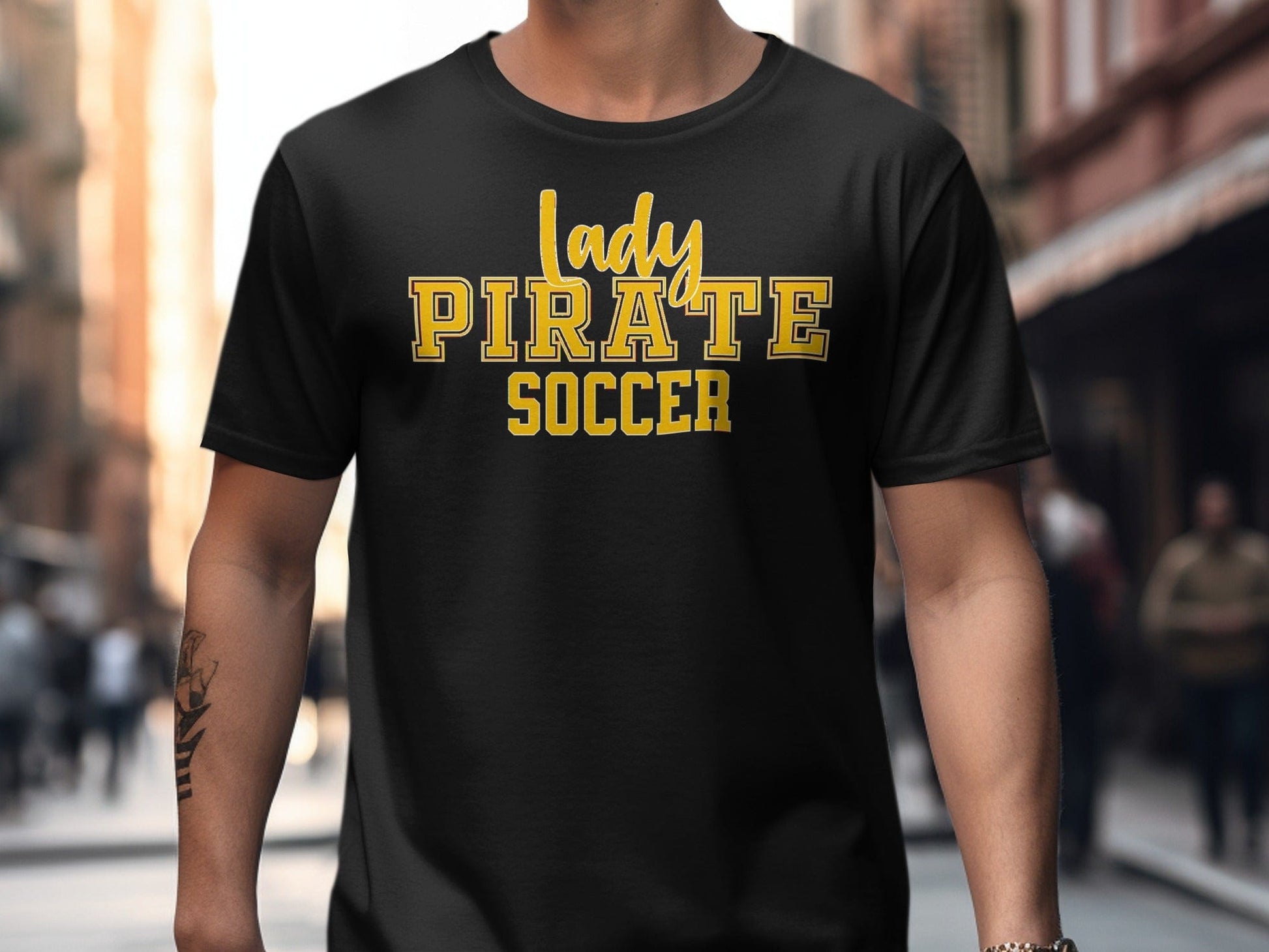 Jen Peete Designs Clothing T-shirts Lady Pirate Soccer Graphic T-Shirt
