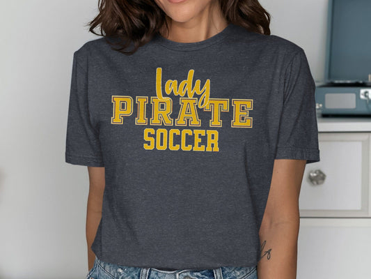 Jen Peete Designs Clothing T-shirts Lady Pirate Soccer Graphic T-Shirt