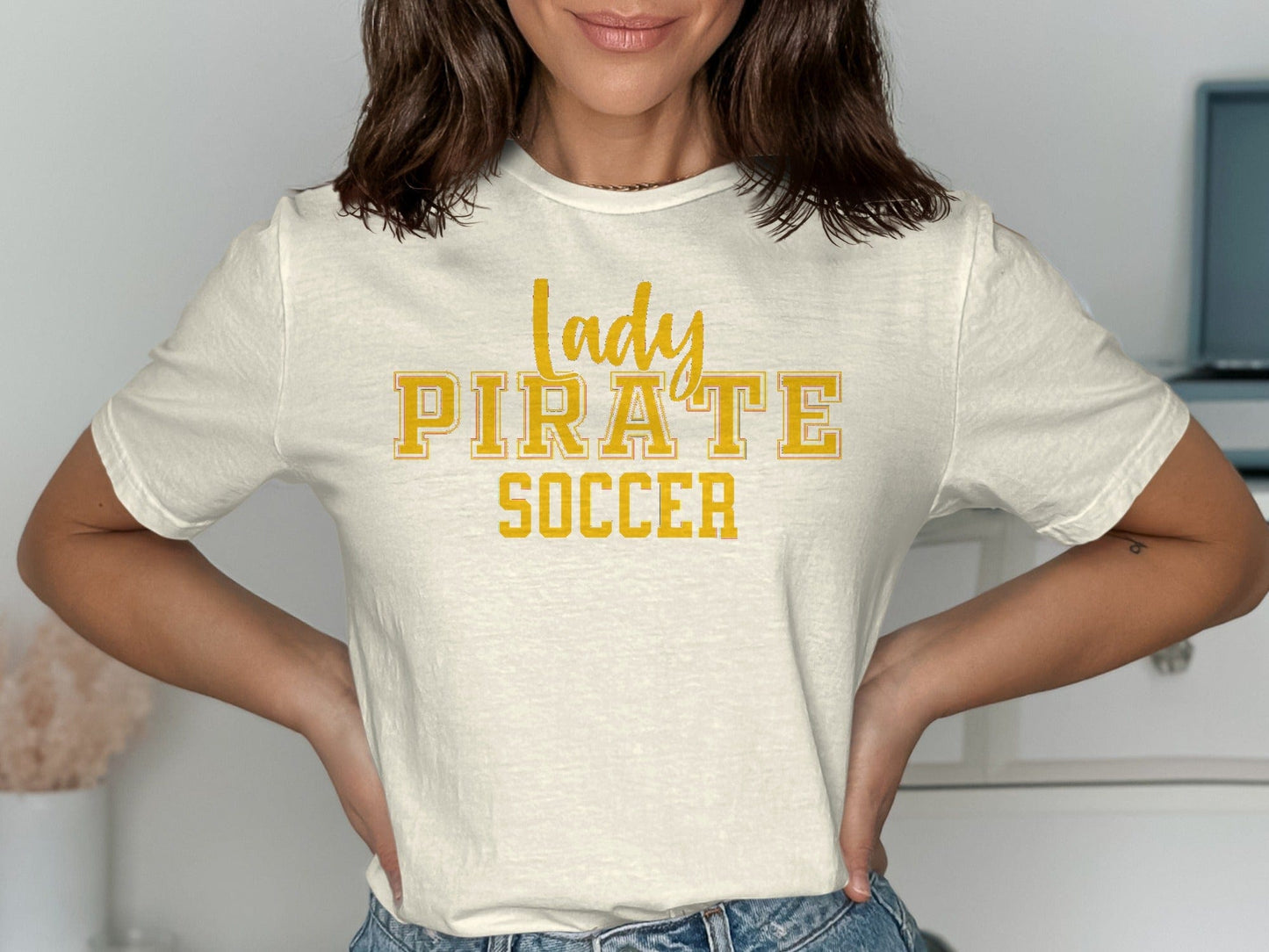 Jen Peete Designs Clothing T-shirts Lady Pirate Soccer Graphic T-Shirt