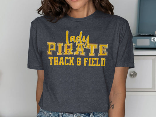 Jen Peete Designs Clothing T-shirts Lady Pirate Track & Field Tee