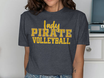 Jen Peete Designs Clothing T-shirts Lady Pirate Volleyball Graphic T-Shirt