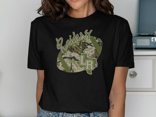 Jen Peete Designs Clothing T-shirts Lumberton Raiders Camouflage Football Graphic T-Shirt