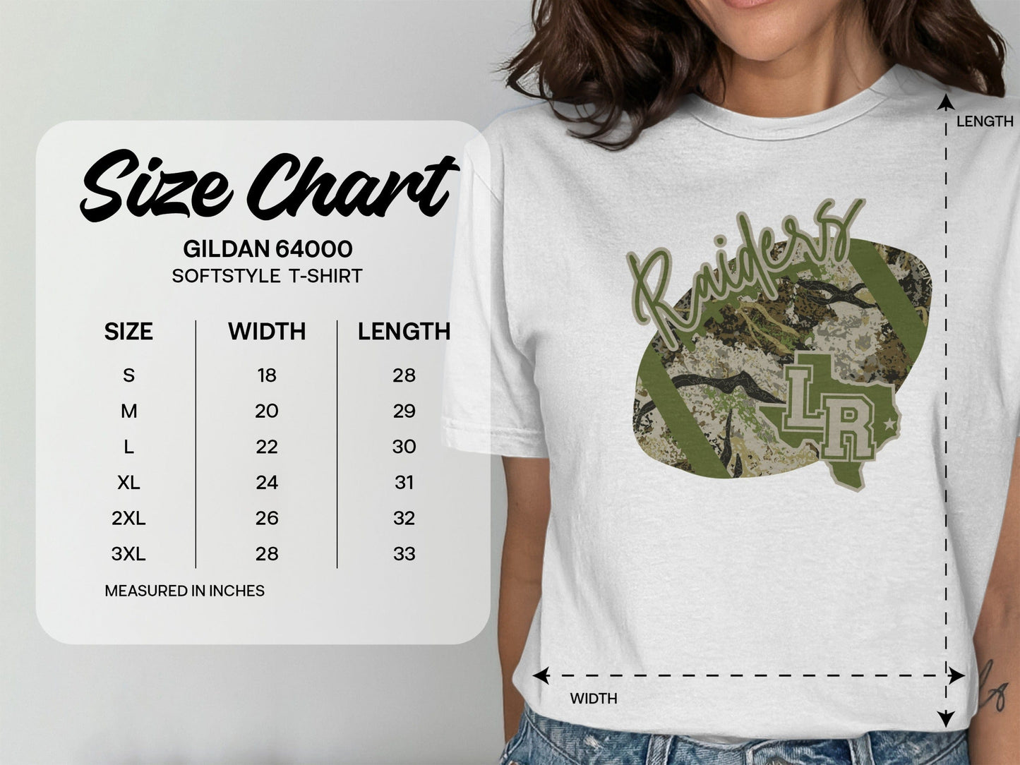 Jen Peete Designs Clothing T-shirts Lumberton Raiders Camouflage Football Graphic T-Shirt
