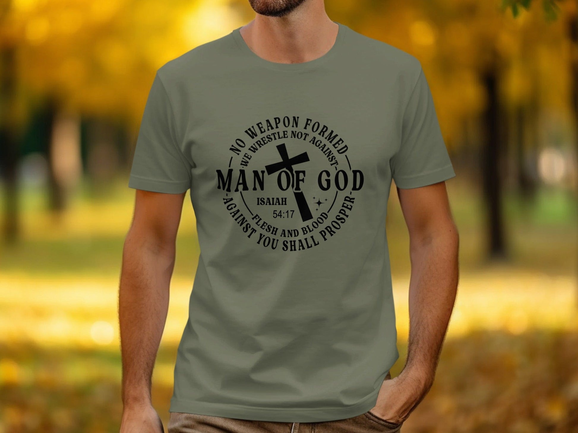 Jen Peete Designs Clothing T-shirts Man Of God Statement T-Shirts