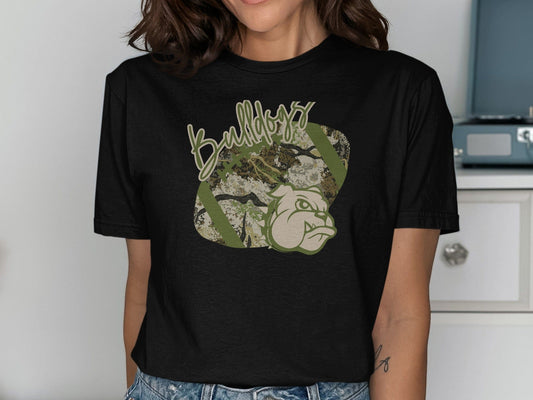 Jen Peete Designs Clothing T-shirts Nederland Bulldogs Camouflage Football Graphic T-Shirt