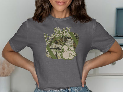 Jen Peete Designs Clothing T-shirts Nederland Bulldogs Camouflage Football Graphic T-Shirt
