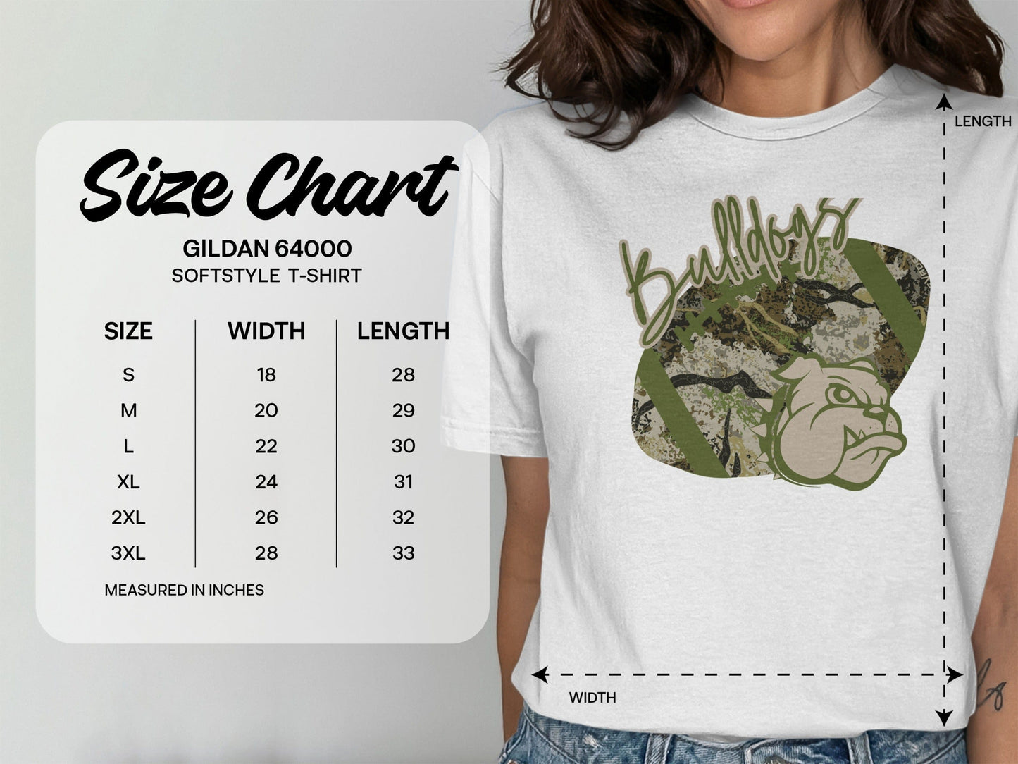 Jen Peete Designs Clothing T-shirts Nederland Bulldogs Camouflage Football Graphic T-Shirt